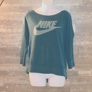 NIKE Teal w/ Gray Logo Medium Sweatshirt
